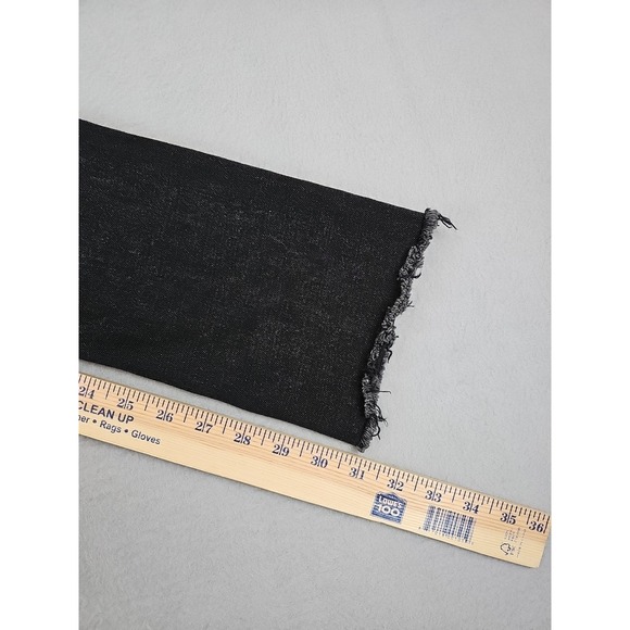 Abercrombie & Fitch Jeans Women's 26x31 Black The Skinny High Rise Split Raw Hem - Picture 9 of 9